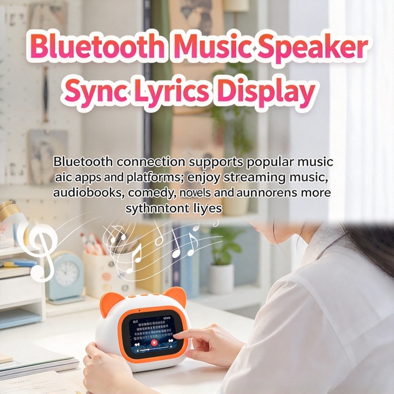 Bluetooth Speaker - AIスマートスピーカー 4.0インチHD TFTディスプレイ RGBナイトライト アラームクロック Bluetooth通話