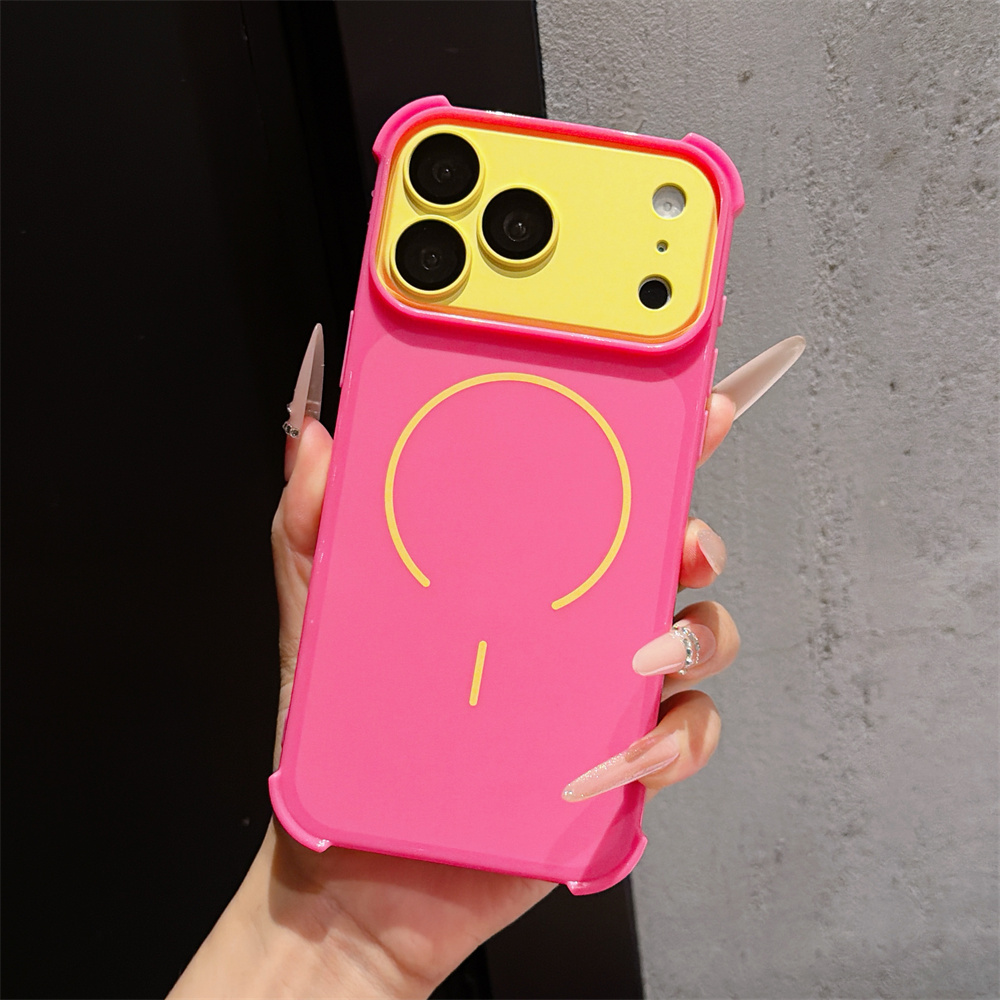 Wireless Charger - コントラストカラーアーマーケース iPhone 17 16 15 Pro