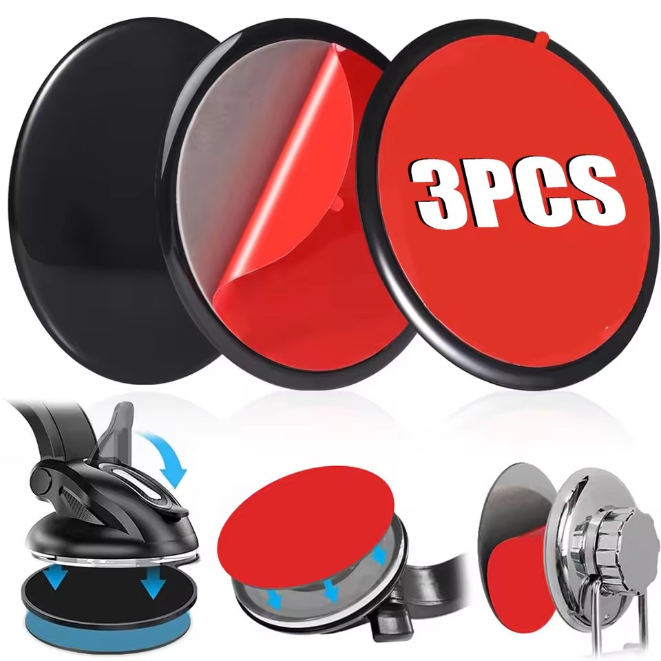 Phone Holder - ユニバーサルダッシュボード粘着パッドセット、吸盤グリップカーマウント交換用、ダッシュカメラ、フロントガラス、携帯電話ホルダー用