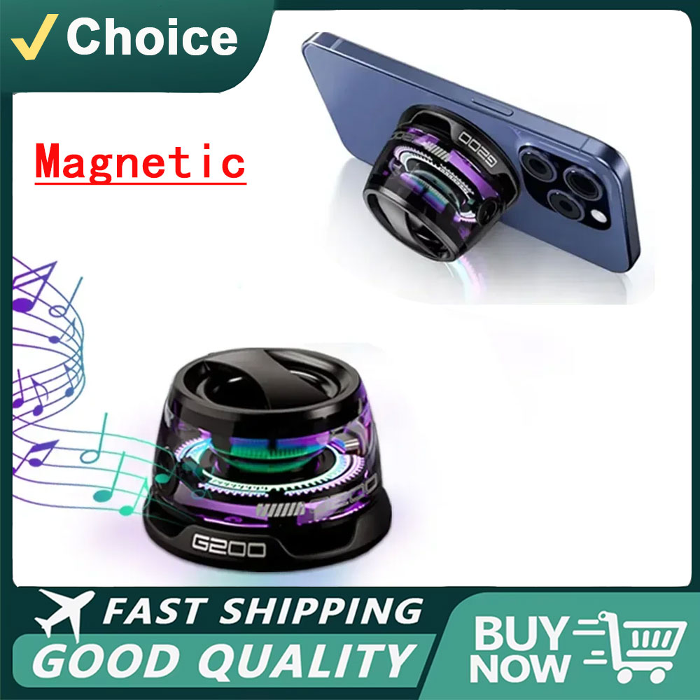 Phone Holder - ポータブル Bluetooth スピーカー G200 RGB 照明磁気スピーカー