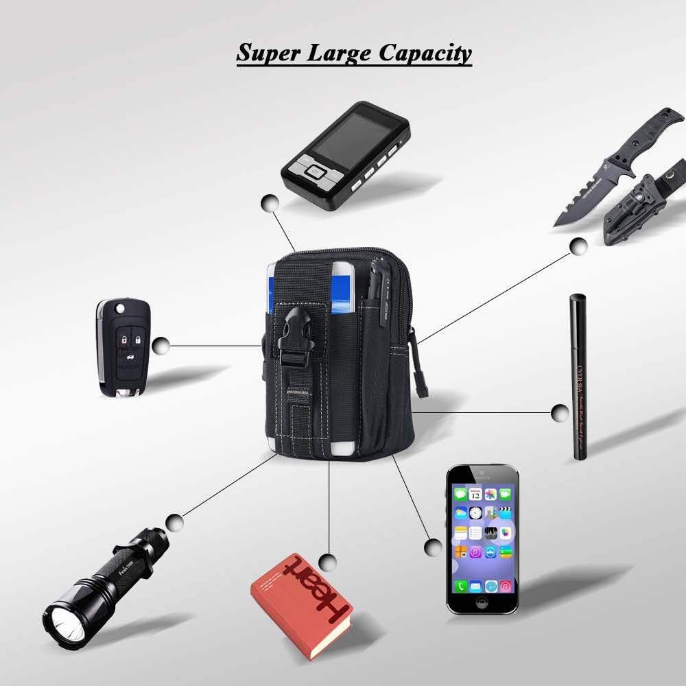 戦術的なモールベルトポーチ軍事ウエストバッグ EDC ツール - Phone Holder のレビューと価格