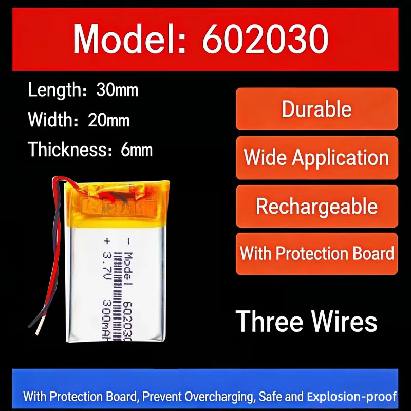 3.7V 300mAh 602030 リチウム電池 リチウム - Smart Watch のレビューと価格
