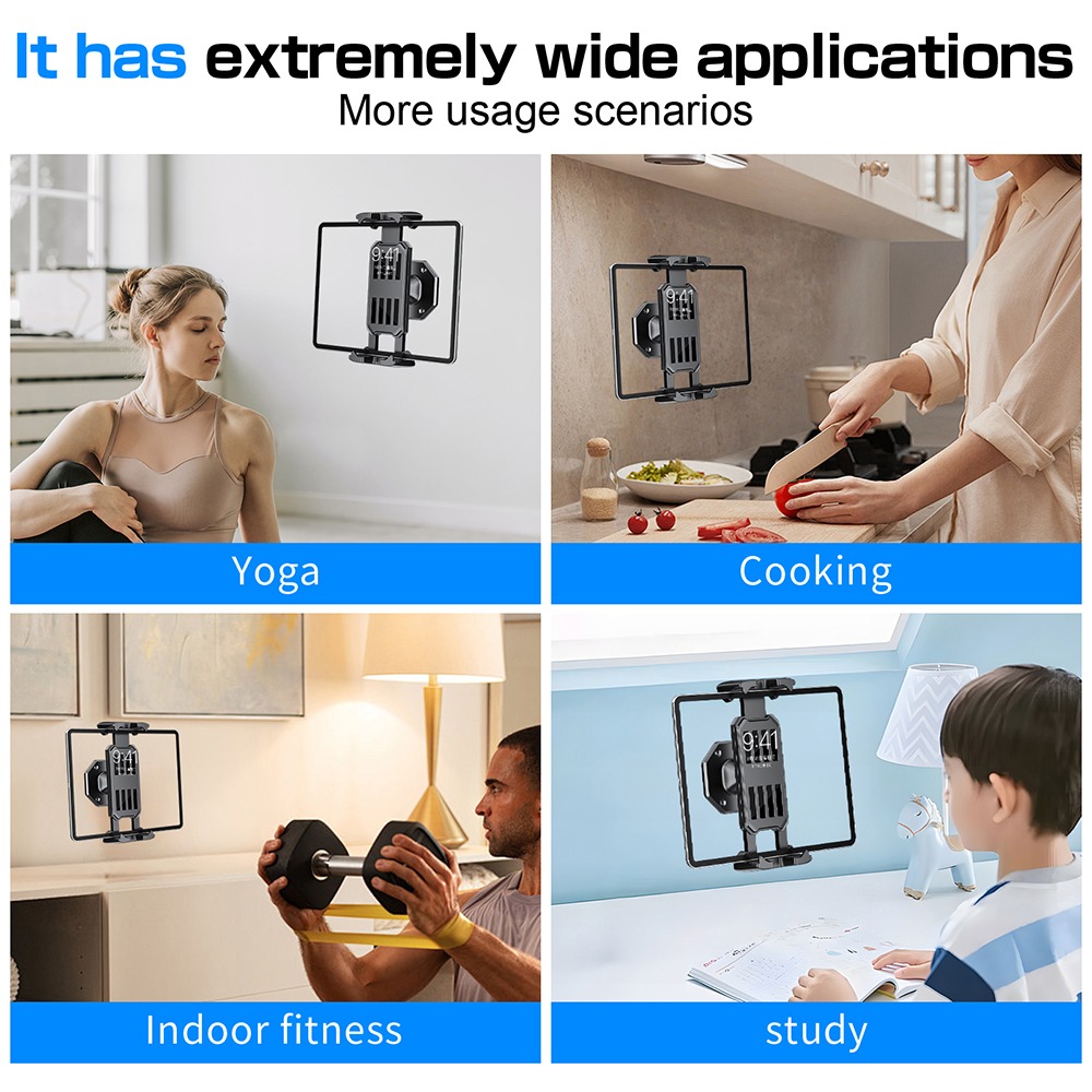 壁掛け式スマホホルダー タブレットスタンド 調整可能クランプ - Phone Holder のレビューと価格