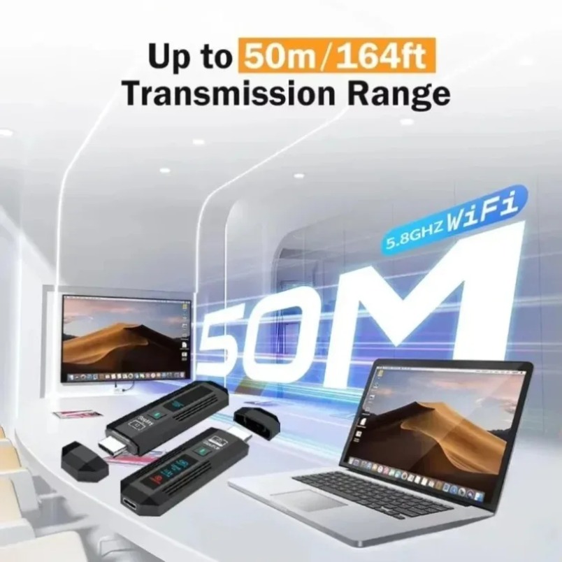 ワイヤレスビデオトランスミッター HDMI対応 50M 10 - Hdmi Adapter のレビューと価格