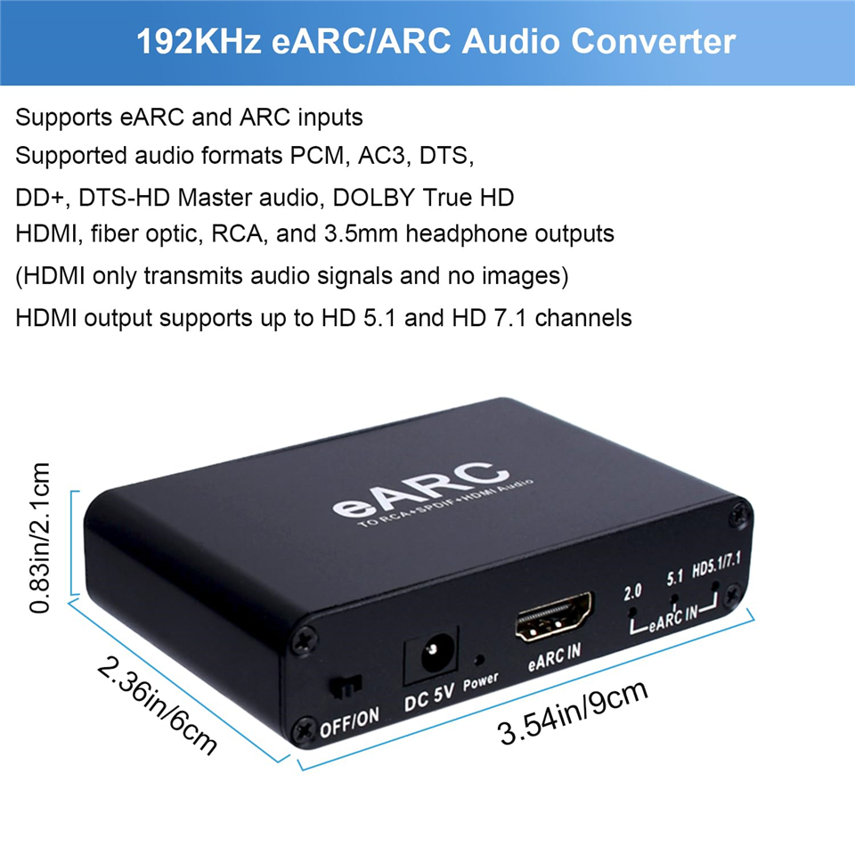 HDMI EARC ARC オーディオエクストラクター 19 - Hdmi Adapter のレビューと価格