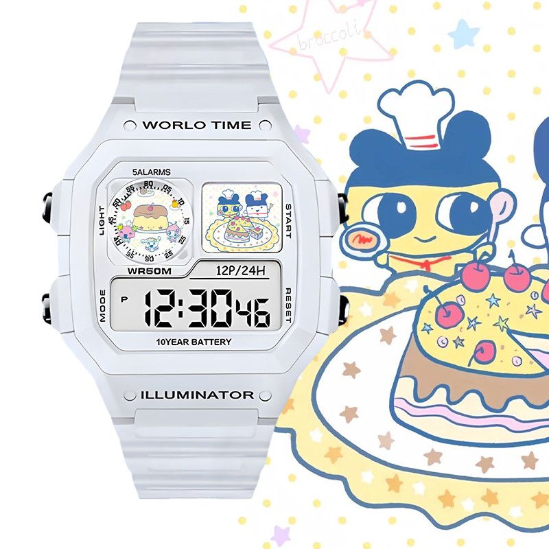 たまごっちスマート電子時計ビッグマウスジマミ学生用電子時計ク - Smart Watch のレビューと価格