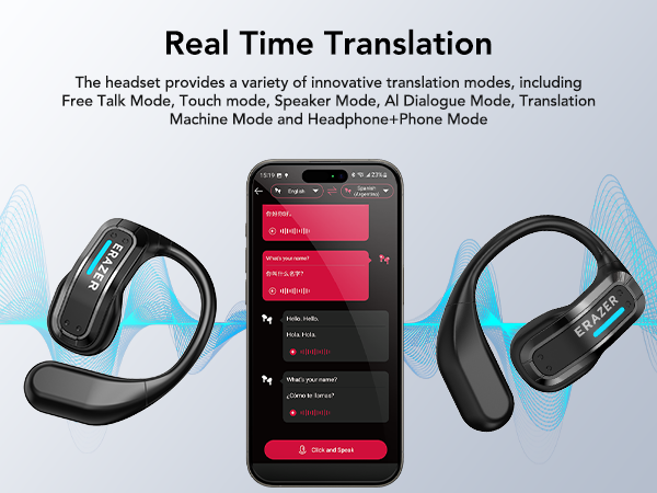 ERAZER X8：リアルタイム翻訳機能付きヘッドホン。マイ - Headphones Wireless のレビューと価格
