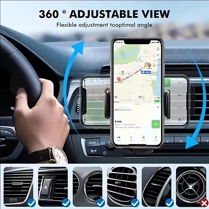 ユニバーサルカーフックベースフォンホルダー 重力式モバイルス - Phone Holder のレビューと価格