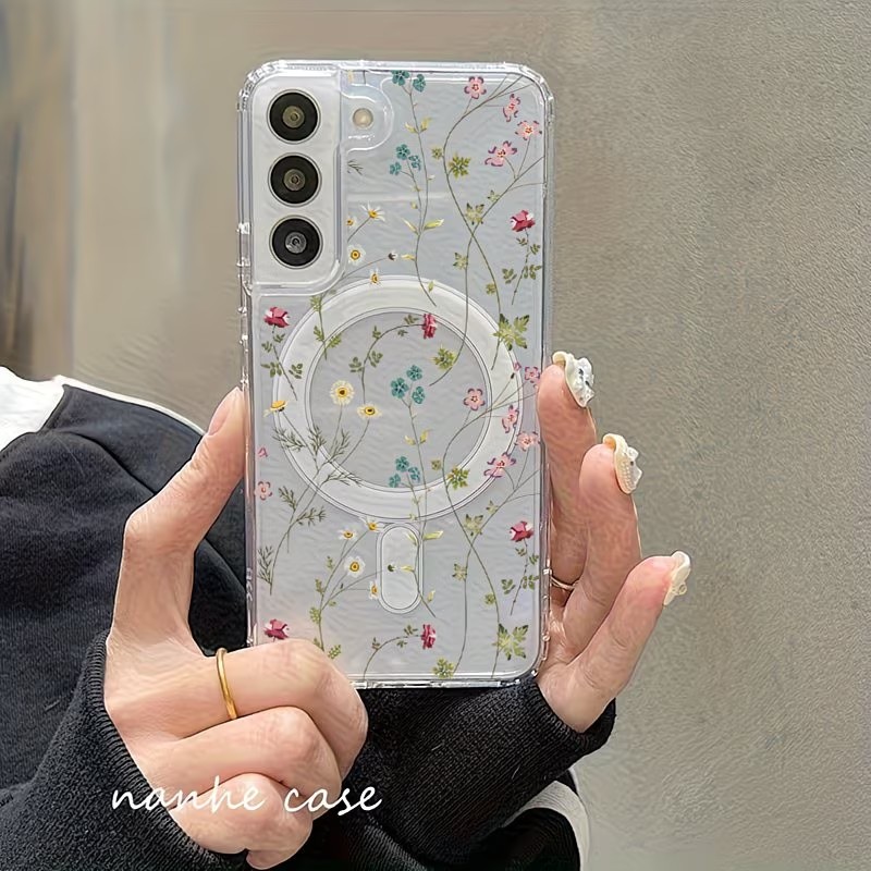花柄マグネット式スマホケース Samsung Galaxy  - Wireless Charger のレビューと価格