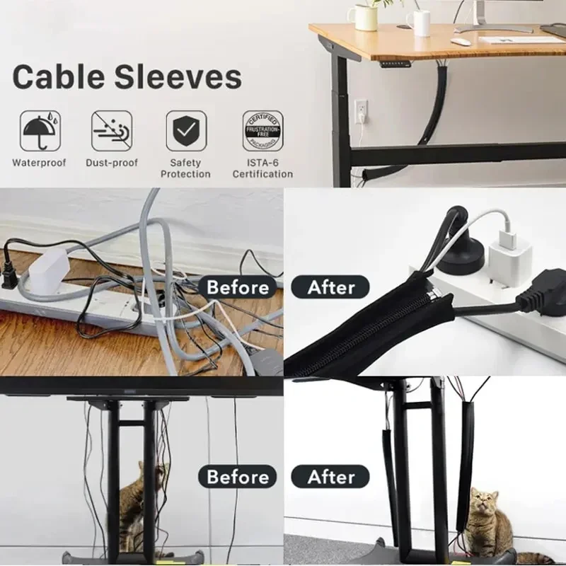 3個入り/1個入り ケーブル整理用ジッパー付きワイヤーケーブ - Cable Organizer のレビューと価格