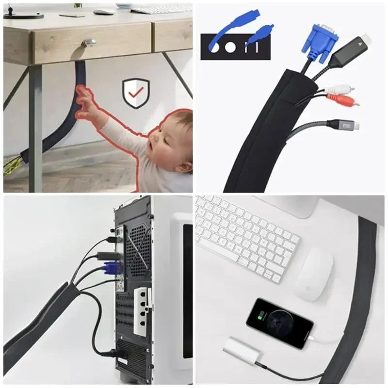 3個入り/1個入り ケーブル整理用ジッパー付きワイヤーケーブ - Cable Organizer のレビューと価格
