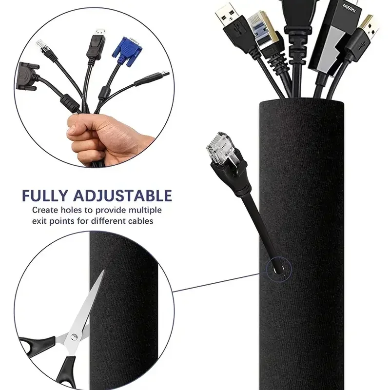 3個入り/1個入り ケーブル整理用ジッパー付きワイヤーケーブ - Cable Organizer のレビューと価格