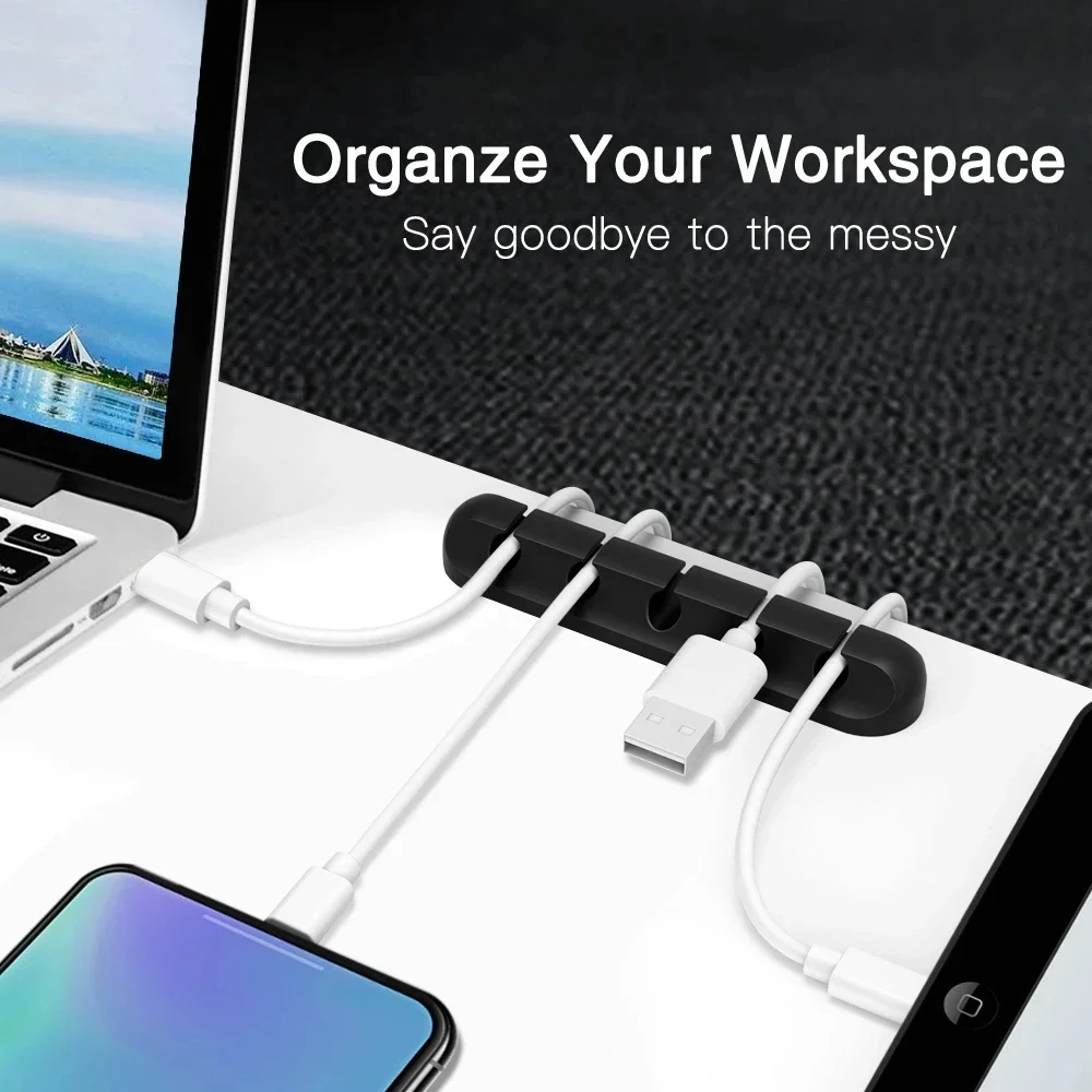 シリコン製USBケーブルオーガナイザー。USB充電ケーブルを - Cable Organizer のレビューと価格
