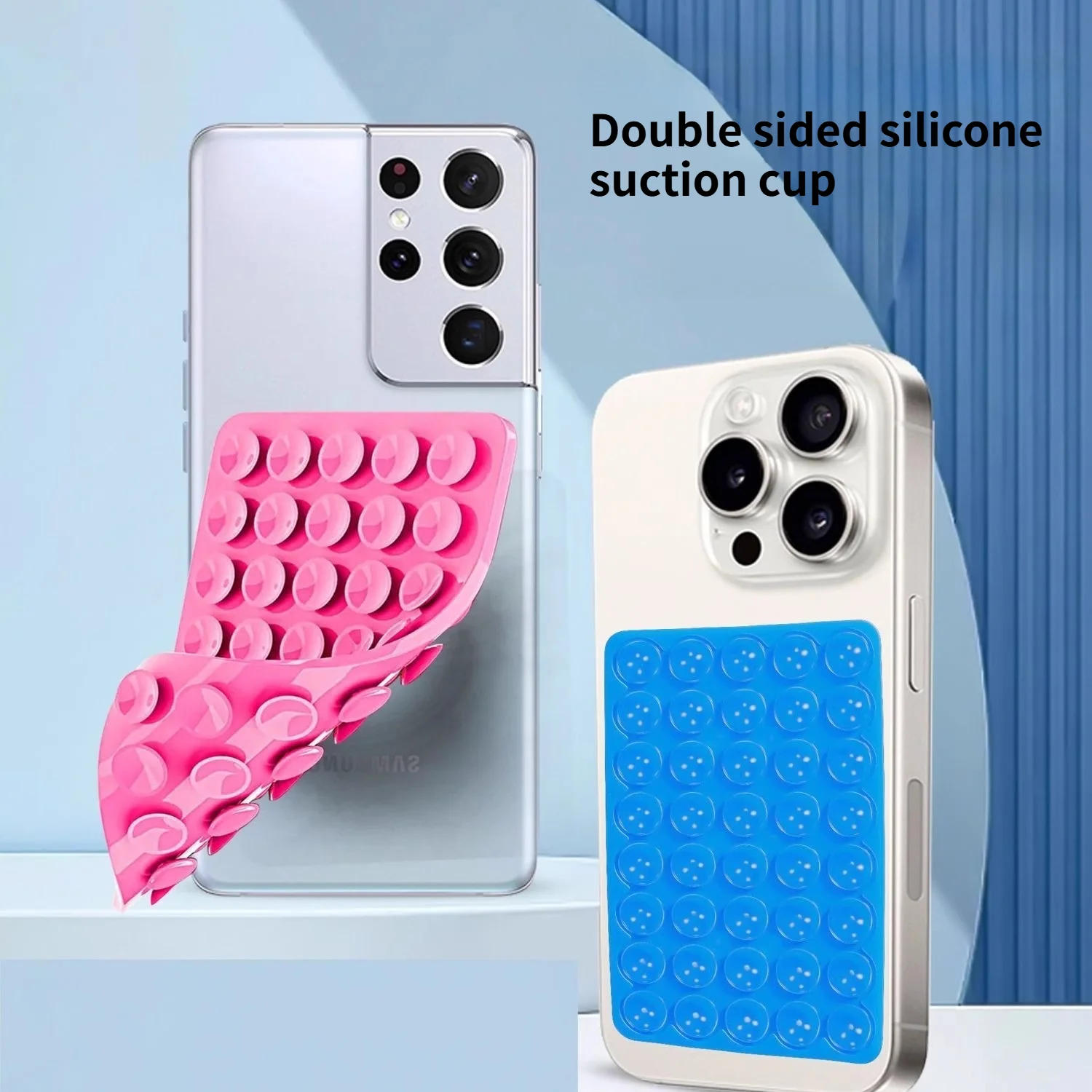 強力な吸着力を持つ両面シリコン製スマホグリップパッド。iPh - Phone Holder のレビューと価格