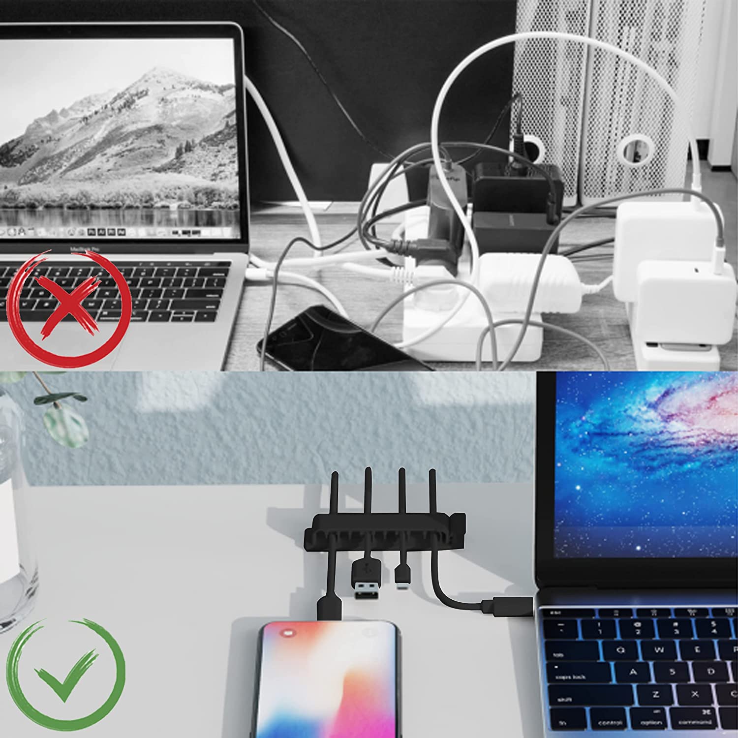 ケーブルオーガナイザー コード管理 ワイヤーホルダー 柔軟な - Cable Organizer のレビューと価格